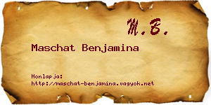 Maschat Benjamina névjegykártya